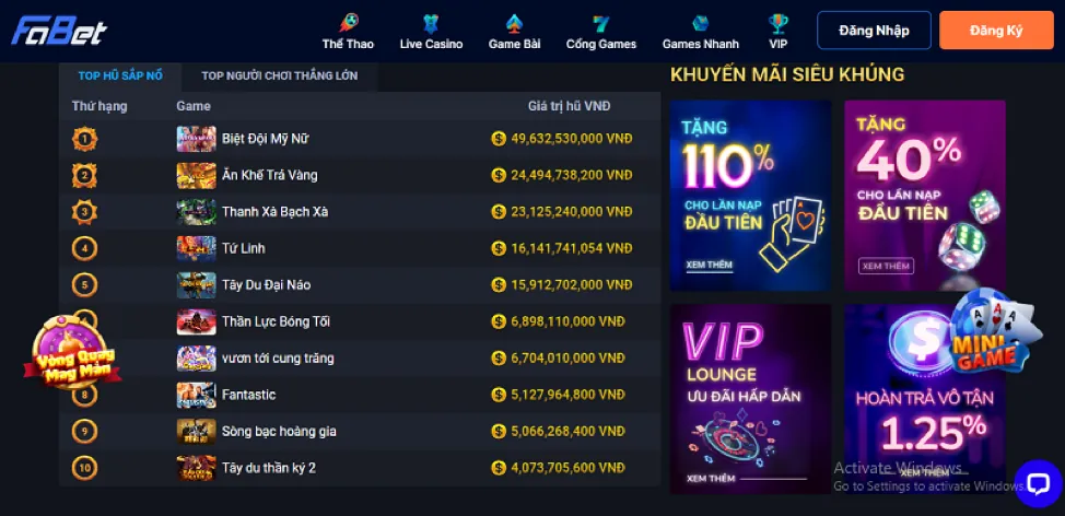 Chi tiết ưu đãi đăng ký mới tại Lucky 8